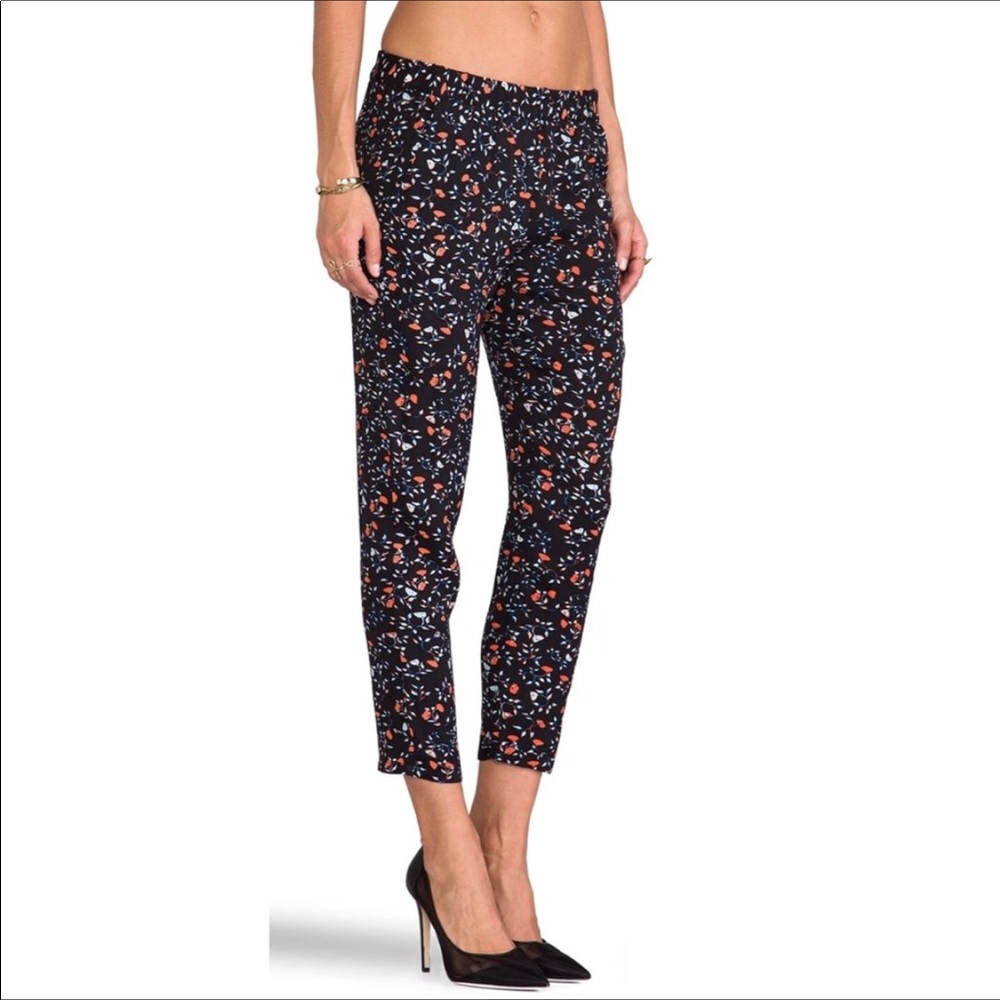 Ella Moss Posy Floral Pants Cropped Size Small